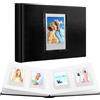 Ruibytree Album Fotografico Premium per Instax Mini, 64 Tasche, Nero
