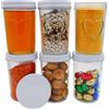 megusta! 6 barattoli per conserve | 500 ml | con cuore in vetro | coperchio bianco | barattoli per marmellata, sottaceti, dolci | cottura + congelamento