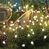 Kizozo Firefly Luci Solari da Esterno Giardino 4PACK 40 LED, Ornamenti Decorazioni da Giardino IP65 Impermeabile, Luci Solari da Esterno, Bianco Caldo