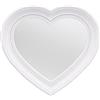 OIGUMR Specchio da parete a forma di cuore, 33,5 x 30,5 cm, colore: bianco