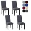 AMFUN Copertura Della Sedia 4 Pezzi, Coprisedie con Schienale, Estraibile Lavabile Elastica Coprisedie, Fodere Coprisedia Elasticizzati per Soggiorno Casa Décor Hotel Ristorante Banchetto