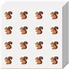 CREATCABIN 128 pz Adesivi Scoiattolo per Scrapbooking Decalcomania Animali Piccoli Adesivo Impermeabile Rotondo Adesivi Cartoni Animati per Bottiglie d'Acqua Artigianato Laptop Bagagli Tazza 2.5cm