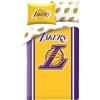 Halantex Pallacanestro Los Angeles LA LAKERS Basket - Set Letto Copripiumino 140x200cm con federa 70x90cm - 100% Poliestere Multicolore