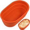 Webake Cestino Ovale in Silicone per Lievitazione del Pane, 25,4 cm, Ciotola per Lievitazione Naturale degli Alimenti, Utensili da Forno