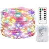 litogo 1 Pezzo Lucine LED Decorative a Batteria, 10M 100 LED Stringa Luci Led a Batteria con Telecomando 8 Modes Catena Luminosa Impermeabile Luci Natale per Esterno Interno Giardino, Colorato