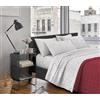 IlGruppone Passione Casa Completo Letto Lenzuola Matrimoniale,100% Cotone, Set letto, Lenzuolo Sopra, Sotto e Federe 2 Piazze - Fiorellini blu (Pois Rosso)