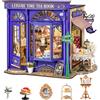 Rolife - Kit per casa delle bambole in miniatura fai da te, modello per la pausa del tè, con luci, kit per casa delle bambole, tempo libero, sala da tè, struttura apribile, regalo di Natale e