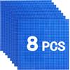 HUIZDQ piastra di base a blocco classico da 8 pezzi, compatibile al 100% con tutte le principali marche, con borchie 32 X 32(25 X 25cm), blu