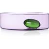Ichendorf Milano Coppetta con Oliva, Collezione Travasi, D 12 cm, Vetro Borosilicato, Fatto a Mano