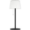 Eglo Lampada solare da tavolo Scordiano, a batteria, per esterni, con interruttore a tirante, senza fili, in acciaio nero e plastica bianca, colore luce: bianco caldo/bianco freddo, IP44