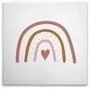 A.S. Création DD132709 - Stampa su tela per cameretta dei bambini, motivo: arcobaleno, rosa, 50 x 50 cm