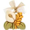 THUN - Mini formella calla e spiga - ceramica - Collezione Bomboniera - 7.2 x 6.5 x 3 cm
