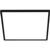 Briloner - Plafoniera led soffitto, Lampadario led soffitto, Plafoniera soffitto con effetto retroilluminato, Lampadario Soggiorno, 22 Watt, 3000 lumen, 4000 Kelvin, quadrato, 42x42cm, bianco e nero
