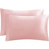 Juicy Couture Set di 2 federe in raso per capelli e pelle, colore rosa, con chiusura a busta
