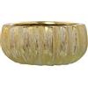 DRW Centro Rotondo in Ceramica in Oro e Bianco 26x12cm, Multicolore, estandar