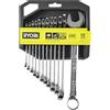 RYOBI Set di 12 chiavi combinate angolo 15° - RHWR8PC