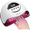 BEENLE Lampada per unghie UV LED da 320 W, lampada professionale per unghie in gel con 72 perline, lampada UV per unghie con 4 impostazioni timer, asciugatrice LED per unghie in gel con sensore automatico