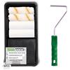 ToolSpace 6 Pezzi Set - Rullo Pittura Kit 2 x 5 cm Rulli 2 x 7 cm con Manico e Vaschetta - per Tinteggiatura Pareti - Pitturare Casa Interne - Imbiancare Vernici - Attrezzi per Verniciatura Dipingere