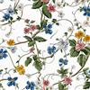 ICYEHAO Carta da Parati Fiori Rosa e Blu, 44 x 300 cm Carta da Parati Gialla Floreale e Nero Ramo Foglie Verdi Botanica Boho Pellicola Adesiva per Mobili,Camera da Letto,Soggiorno,Bagno,Cucina
