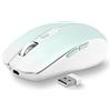 T'nB - Mouse senza fili di design, Bluetooth e USB-A a doppia modalità, ricaricabile ad alta autonomia, silenzioso, precisione di 1600 DPI, 6 pulsanti, compatibile con Windows, Linus e MacOs - Blu