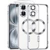 Phoona Cover Placcatura per iPhone 16 6,1 Pollici, Obiettivo per Fotocamera Protezione Completa e 2 × vetro temperato, Compatibile con MagSafe Ricarica Wireless, Protezione Militare, Argento