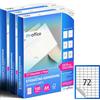 M-office Etichette Adesive A4 Compatibili con Label Printer - Fogli Adesivi, Etichette Bianche per Uso Quotidiano, Carta Adesiva Stampabile per Scrivere (72 etichette per foglio, 300 fogli)