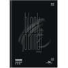 Staufen Ursus 608560100 - Registro contabile Black Journal, formato A4, dorso: 5 mm, 80 fogli a quadretti, 90 g/m²