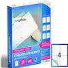 M-office Etichette Adesive A4 Compatibili con Label Printer - Fogli Adesivi, Etichette Bianche per Uso Quotidiano, Carta Adesiva Stampabile per Scrivere (4 etichette per foglio, 10 fogli)