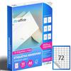 M-office Etichette Adesive A4 Compatibili con Label Printer - Fogli Adesivi, Etichette Bianche per Uso Quotidiano, Carta Adesiva Stampabile per Scrivere (72 etichette per foglio, 50 fogli)