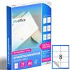M-office Etichette Adesive A4 Compatibili con Label Printer - Fogli Adesivi, Etichette Bianche per Uso Quotidiano, Carta Adesiva Stampabile per Scrivere (8 etichette per foglio, 10 fogli)