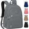 KTUEOV Zaino Scuola 25L, Leggero Zaino Scuola Media Ragazza in Nylon Zainetto Multitasche Uomo Donna Zaini Scuola Superiore Università Impermeabile Zaino PC 15,6 Pollici per Scuola, Viaggo e Lavoro