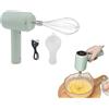 Topyond Sbattitore Elettrico, Elettrico Portatile Senza Fili, Ricaricabile Tramite USB, Fruste Elettriche Con Fruste E Separatore per Uova per Burro, Panna, Cottura E Cottura in Cucina, Verde