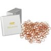 HAARallerliebst Elastici per capelli piccoli - 250 mini elastici per capelli (marrone, 1 cm) - elastici sottili per capelli e barba - piccoli elastici per capelli con scatola bianca