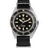 San Martin NH35 SN0123-G Orologio da immersione meccanico automatico in acciaio inossidabile con vetro zaffiro impermeabile luminoso, Nero , Classico