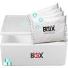 THERM BOX Scatola in polistirolo con - Thermobox per alimenti e bevande - Scaldavivande in polistirolo (59,5x39,5x26,5cm - 36,74L volume) Riutilizzabile
