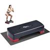 KM KM Fit KM-Fit Fitness Stepper | Trapunta Aerobic Stepper per la casa | Step-Bench regolabile in 2 posizioni | Portata fino a 200 kg | Ginnastica Homestepper con tappetino antiscivolo | Panca trapuntata