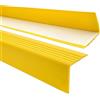 Quest Profilo per bordi scale - Profilo angolare in PVC autoadesivo, Paraspigolo - Strisce antiscivolo per gradini - RGP-O 50x50mm, giallo, 180cm