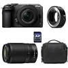 NIKON Kit fotografico personalizzato creato utilizzando NIKON Z30 + Z 16-50 + Z 50-250 + Sac + Carte SD 8 Go + Adaptateur FTZ II