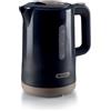 Ariete 2846 Bollitore Breakfast, 2200W, Capacità 1,7 L, Base Cordless 360°, Spegnimento automatico, Coperchio di sicurezza, Livello acqua visibile, Finitura lucida e opaca, Dark & Sahara Grey