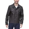 Levi's Faux Leather Classic Trucker Jacket Giacca in Similpelle, Marrone Scuro, XL Uomo