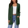 BERESIA Cardigan Aperto in Cotone 100% per Donna con Tasche, Maniche Lunghe, Morbido, Oversize, Maglione Casual da Donna, Arancione, XL