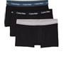 Calvin Klein Low Rise Trunk 3PK Boxer a Vita Bassa, B-Nero, HEMISFERA BL, Cenere WBS, S Uomo