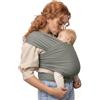Boba Wrap - Fascia Elastica Porta Bebè Neonato, Portabimbo Facile da Indossare (Grey)