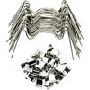 SZXMDKH 120 clip di fissaggio in vetro serra, in acciaio inox, 60 fermagli per vetri per serra, W e 60 fermagli di sovrapposizione Z per vetri serra, accessori di ricambio per riparazioni serre
