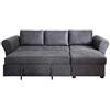 AVANTI TRENDSTORE - Lasso - Divano ad Angolo con Funzione Letto e cassettone Integrato, penisola montabile su Entrambi i Lati, colore antracite. Dimensioni: Lap 260x85x160 cm