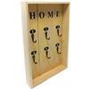 vetrine inrete Vetrineinrete® Cassetta portachiavi da parete 6 ganci in legno per decoupage appendichiavi porta chiavi bacheca da decorare 07077 M11