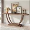 Tribesigns Consolle Ingresso, Tavolo Console Strettocon Base Geometrica, Tavolino da Divano, Corridoio, Soggiorno, 140 x 30 x 80 cm, Marrone Vintage