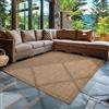 Carpettex Teppich Carpettex Tappeto da Esterno Impermeabile 200x300 (200x290 cm) Marrone - Tappeto Resistente alle Intemperie e Lavabile in Lavatrice - Tappeto per Giardino, Terrazza, Balcone, Campeggio