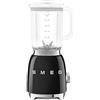 Smeg, Frullatore da Tavolo BLF03BLEU 1,5 L, 4 Velocità, 4 Funzioni Smoothie, Pulse, Tritaghiaccio e Autopulizia, Blocco Motore e Tappo Dosatore, Base Antiscivolo, Avvolgicavo Integrato, 800W, Nero