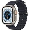 Apple Watch Ultra (GPS + Cellular, Cassa 49mm) Smartwatch con robusta cassa in titanio e Cinturino Ocean color mezzanotte. Fitness tracker, GPS di precisione, batteria a lunghissima durata